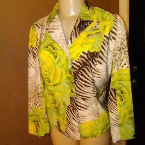 Alberto Makali- Sz Large-GREEN  & BROWN  LT JACKET